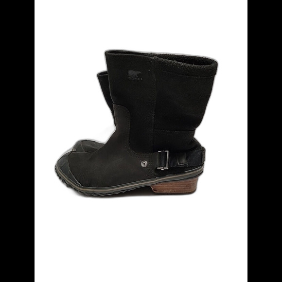 Sorel Slimboot Women's Sz 9.5 Tall Boot Black Suede Waterproof NL2108-010 Riding - Picture 3 of 6